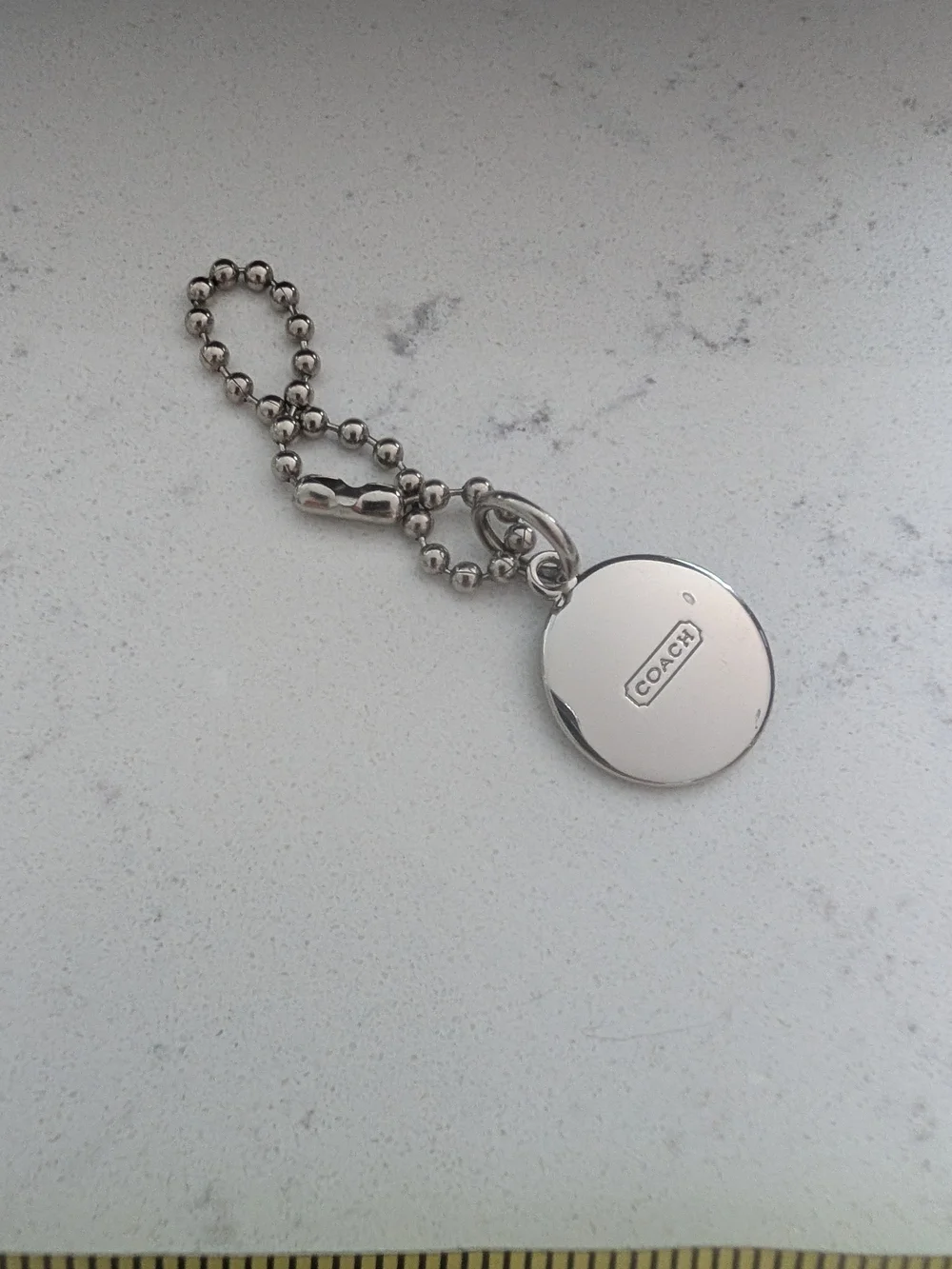 Coach Est. 1941 Round Silver Metal Hangtag Bag Charm Rare Replacement Tag